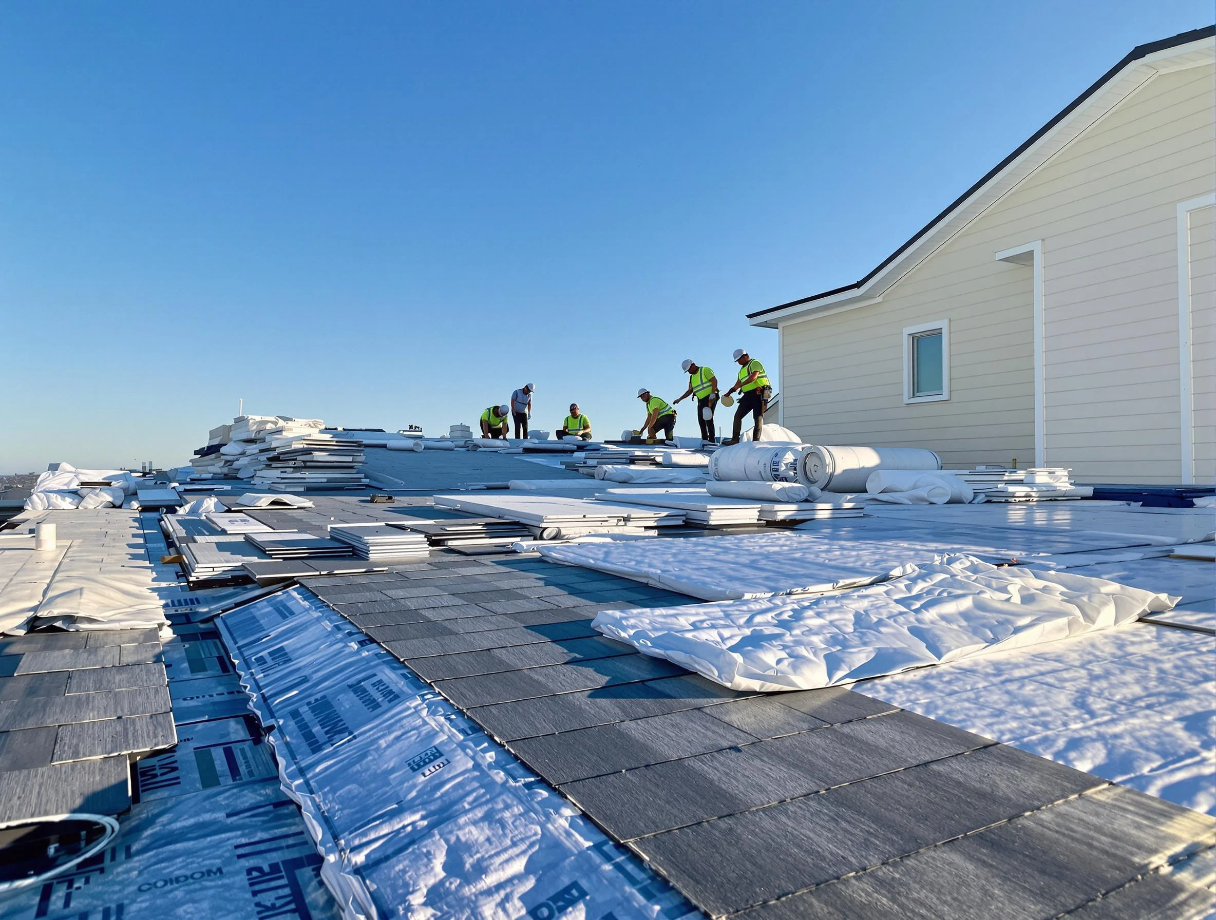 Finished roof installation project by Stow Roofing Company in Stow, OH